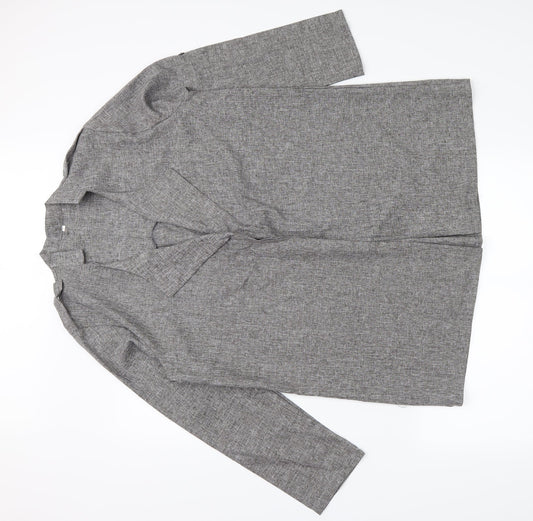 Preworn Womens Grey Geometric Cardigan Jumper Size L
