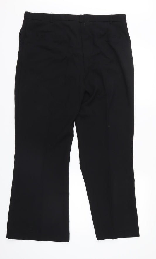 New Look Womens Black Trousers Size 14 L28.5 in