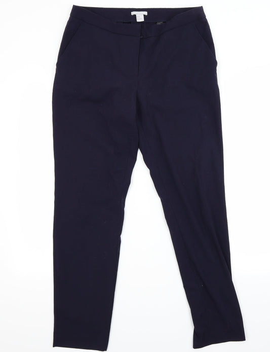 Womens UK Size 12 H&M Regular Fit Blue Trousers