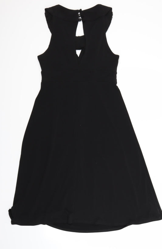 Julien Macdonald Womens Black A-Line Size 10
