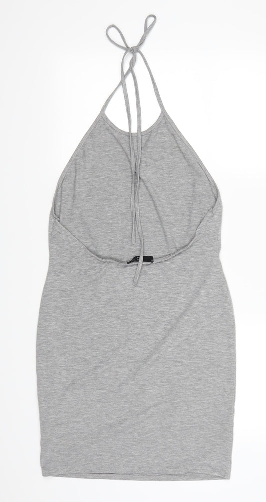 Missguided Womens Grey Tank Dress Size 12 - Mini