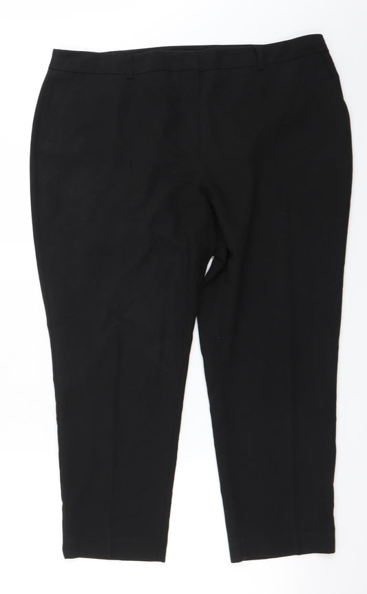 Womens UK Size 16 Dorothy Perkins Regular Fit Black Trousers