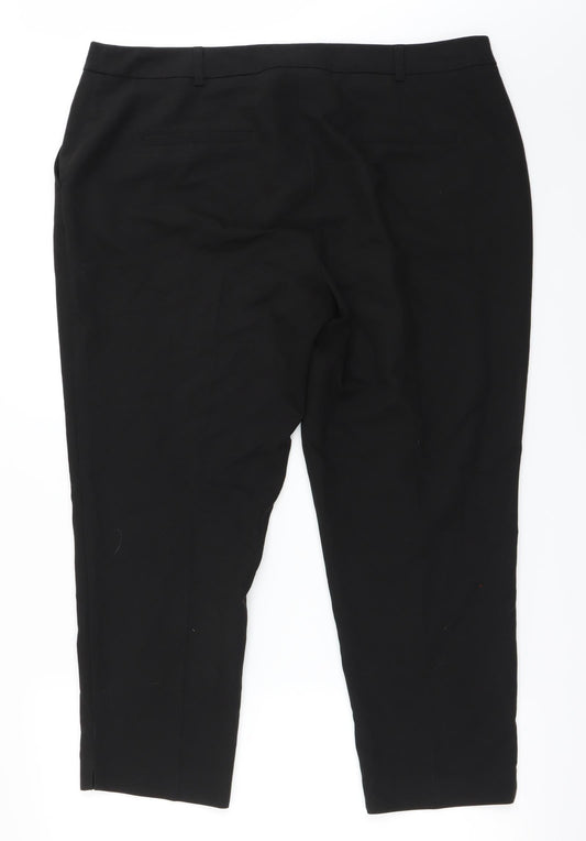Womens UK Size 16 Dorothy Perkins Regular Fit Black Trousers