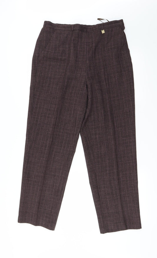 Womens UK Size 14 BM Regular Fit Purple Trousers