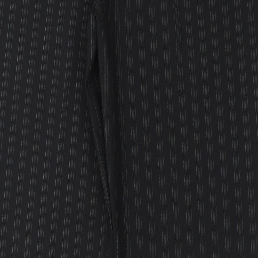 Brand and care label for New Look women’s black trousers, size UK 14, 27-inch leg