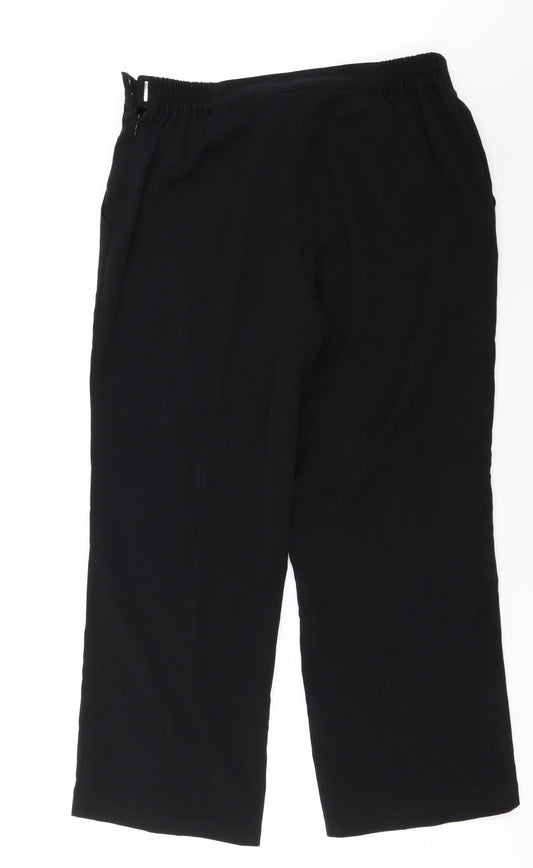 Womens UK Size 14 anna rose Regular Fit Black Trousers