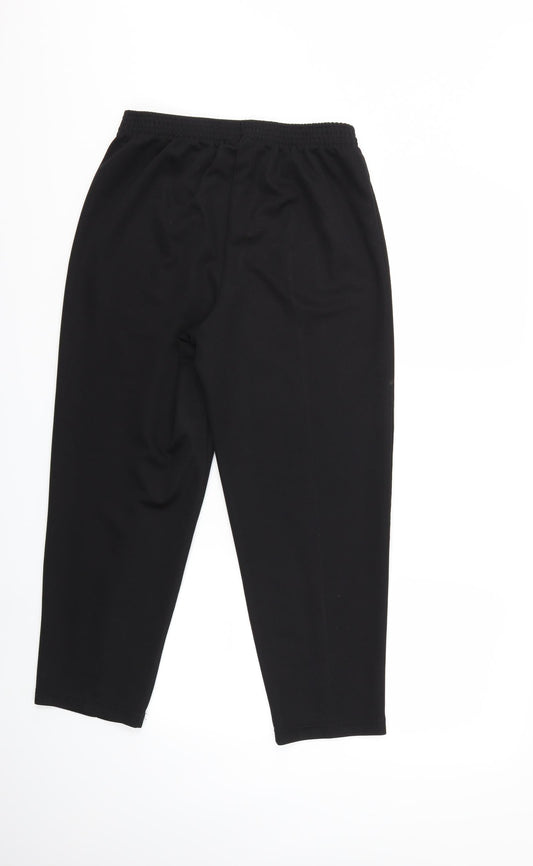 Womens UK Size 14 Preworn Regular Fit Black Trousers