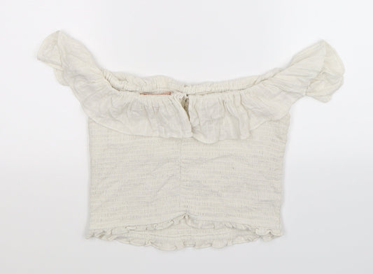 Womens UK Size XS Zara White Basic Tank