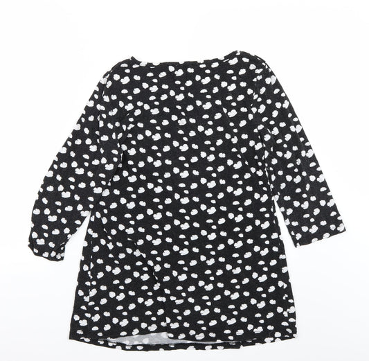 Womens UK Size 14 Moda Black Basic T-Shirt