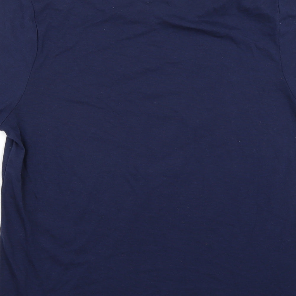 Avenue Womens Blue Basic T-Shirt Size L