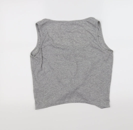 Missguided Womens Grey Basic Tank Size 10
