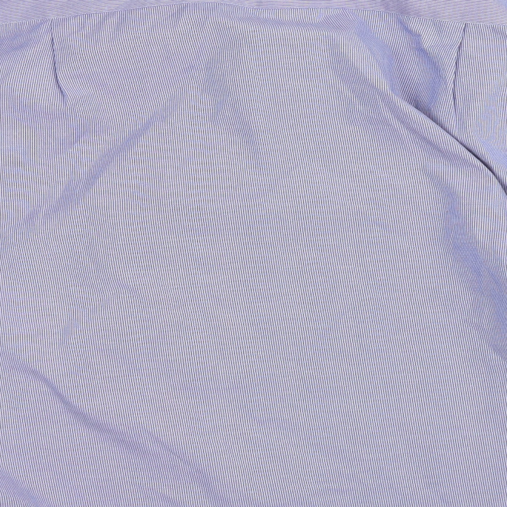 Mens UK Size 42 giust uomo Blue Button-Up Long Sleeve Casual Shirt