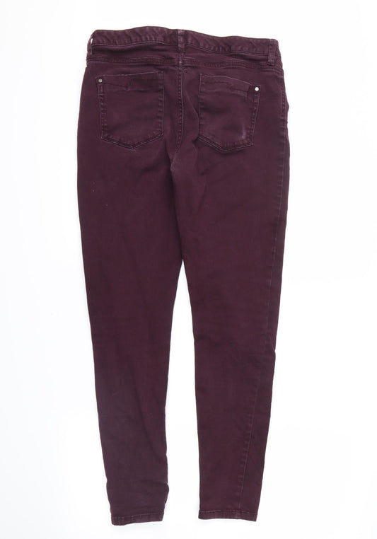 F&F Womens Purple   Skinny Jeans Size 10 L26 in