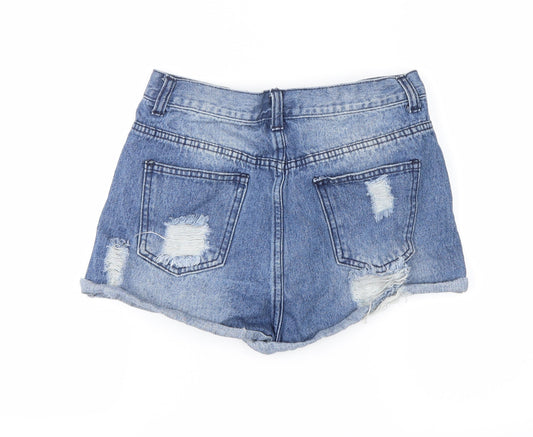 Missguided Womens Blue   Hot Pants Shorts Size 10