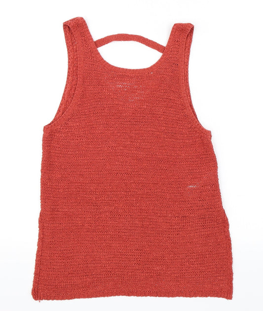 Womens UK Size 8 Newlook Orange Basic Tank
