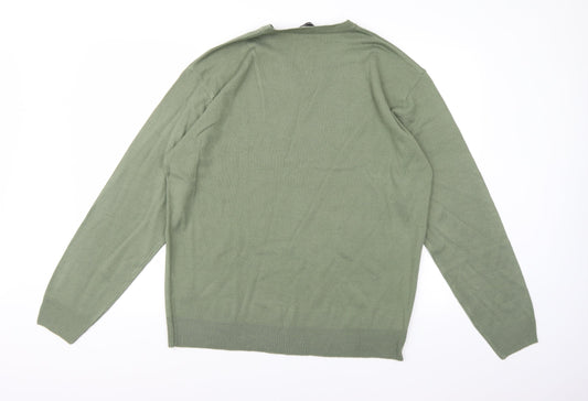 South Bay Mens Green Knit Pullover Jumper Size M