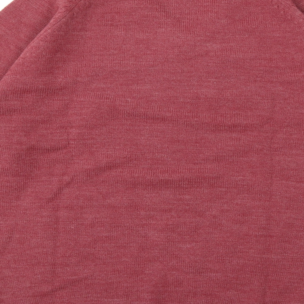 South Bay Mens Red Knit Pullover Jumper Size M