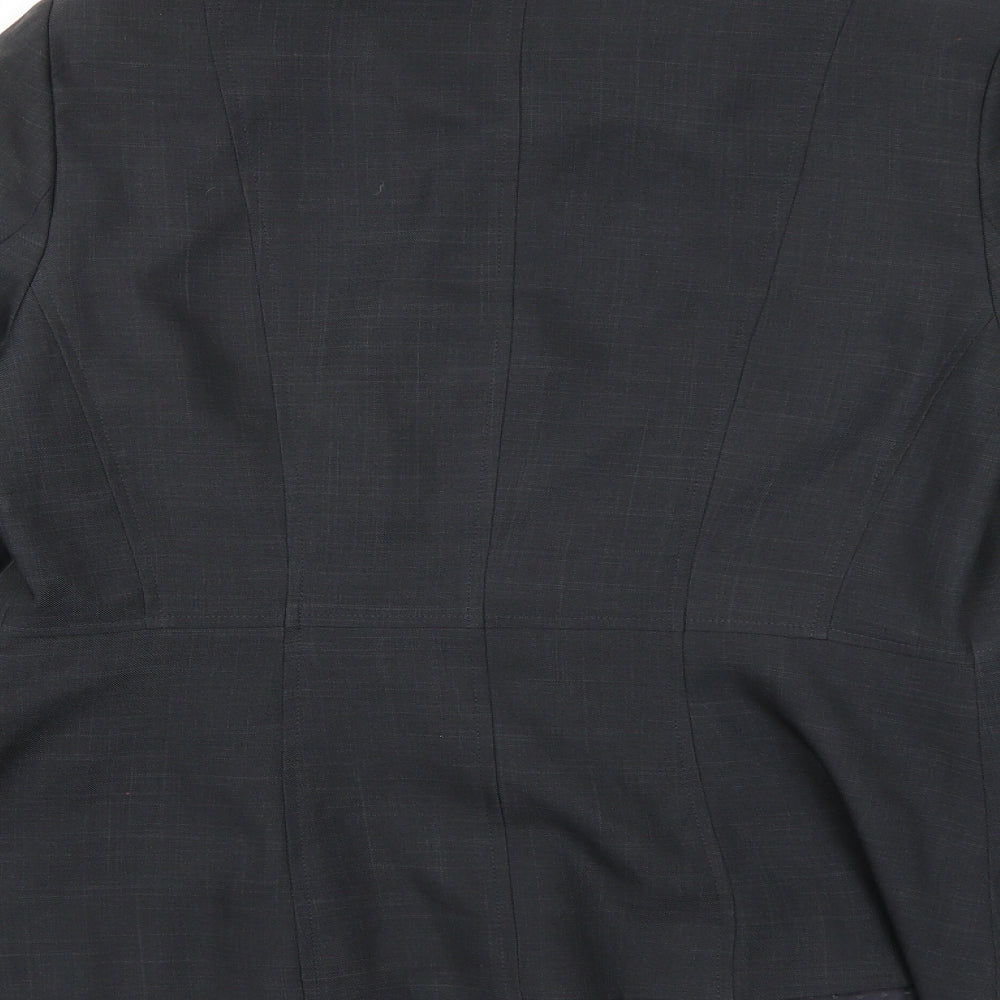 Autonomy Womens Grey Check Rayon Jacket Suit Jacket Size 14