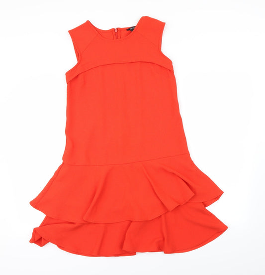 Therapy Womens Orange Fit & Flare Size 8