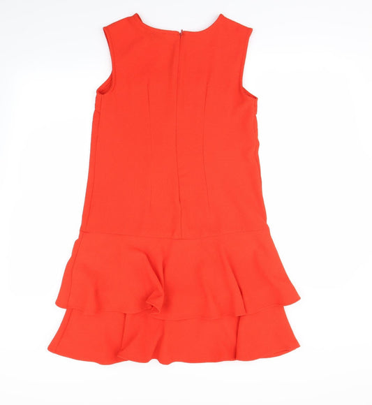 Therapy Womens Orange Fit & Flare Size 8