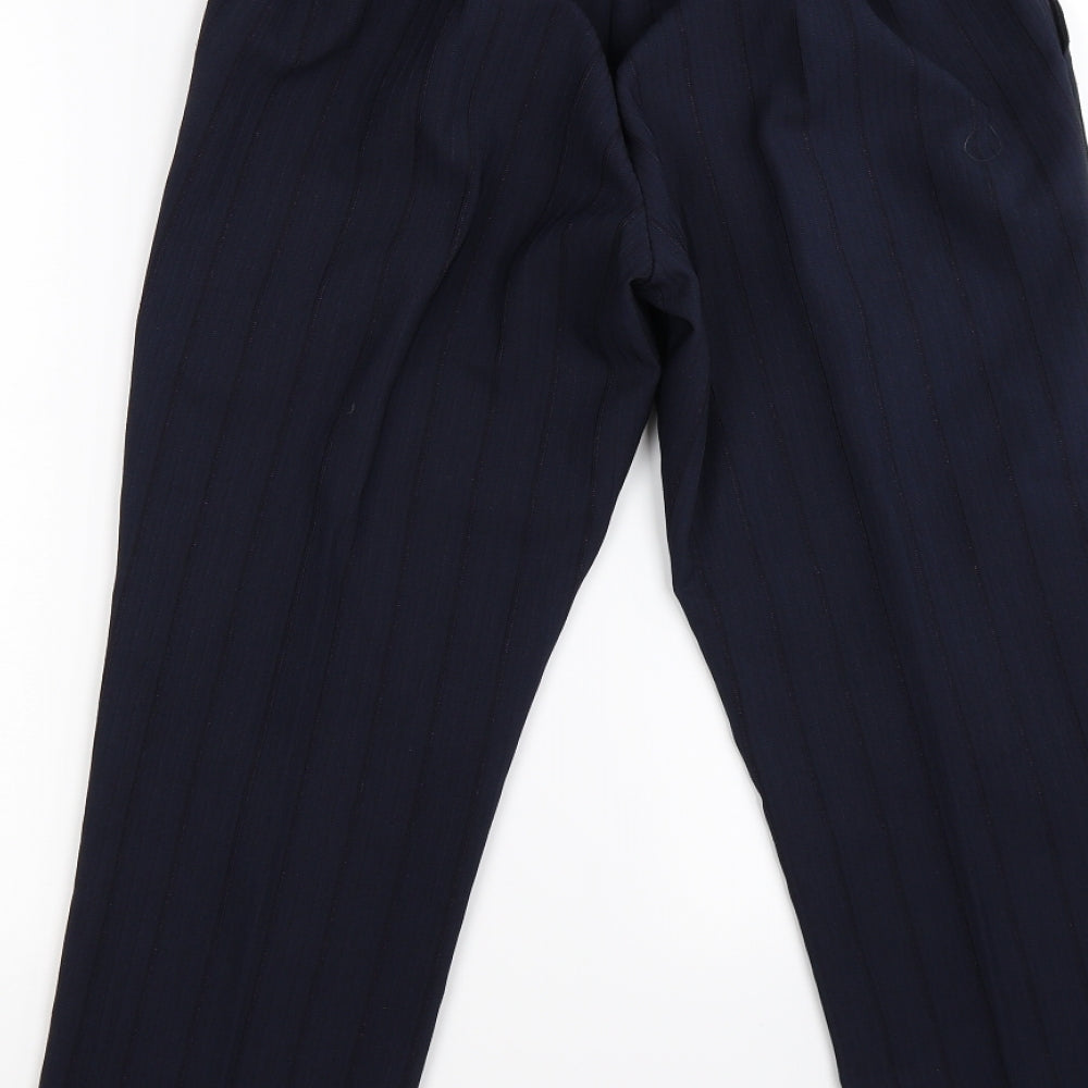Womens UK Size 12 Preworn Regular Fit Blue Trousers