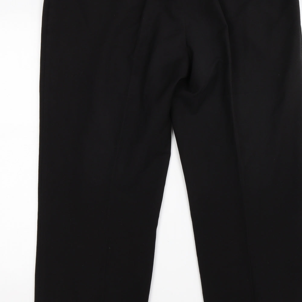 Womens UK Size 16 Essential Collection Regular Fit Black Trousers