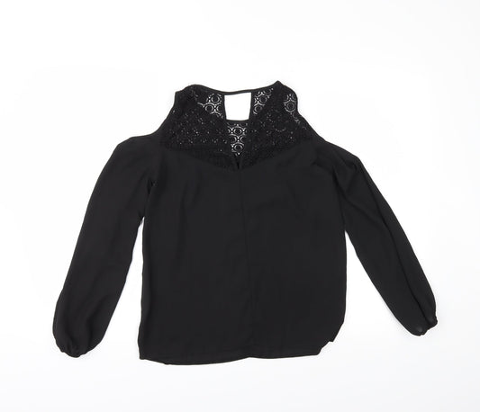 Womens UK Size 6 Atmosphere Black Basic Blouse