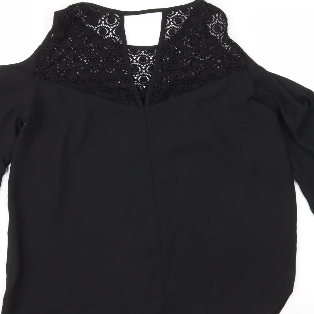 Womens UK Size 6 Atmosphere Black Basic Blouse