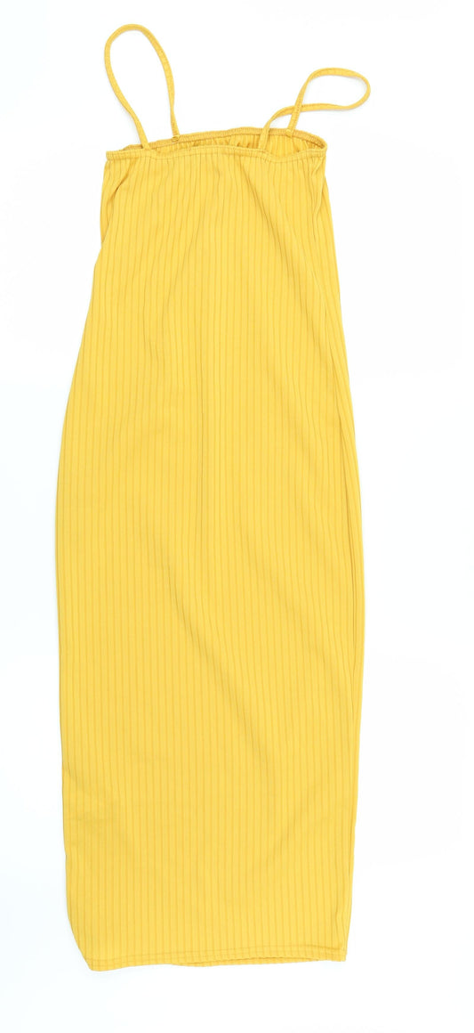 I SAW IT FIRST Womens Yellow Pencil Dress Size 6