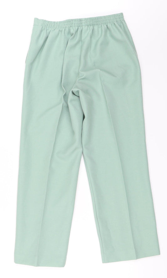 Alfred Dunner Womens Green Trousers Size 8 L26 in