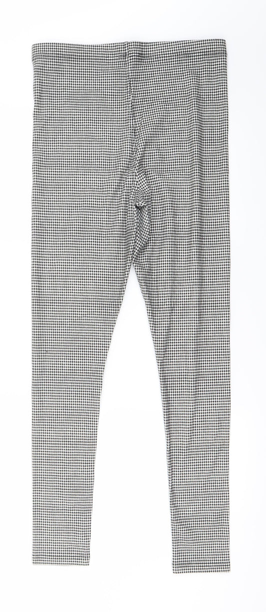 Topshop Womens White Check Jegging Trousers Size 10 L27 in