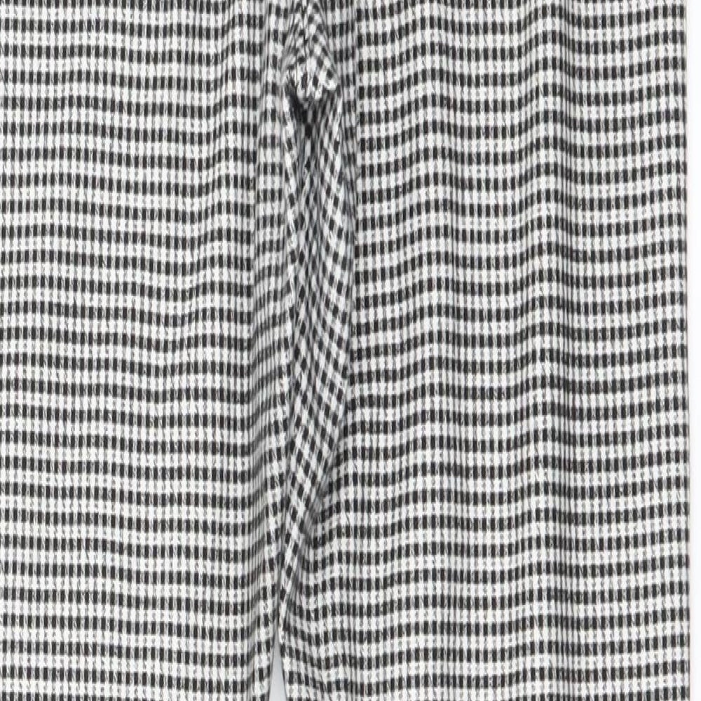 Topshop Womens White Check Jegging Trousers Size 10 L27 in