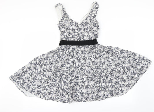 New Look Womens Grey A-Line Size 8