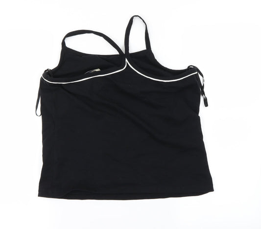 Womens UK Size 20 Atmosphere Black Basic T-Shirt