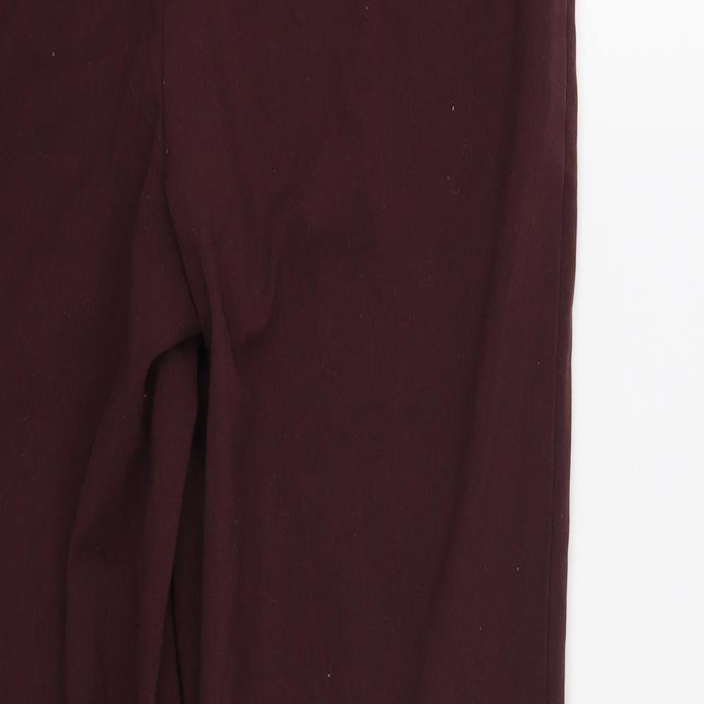 Womens UK Size 12 Marks and Spencer Regular Fit Red Trousers