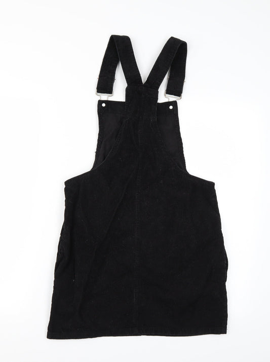 Denim & Co. Womens Black   Dungaree One-Piece Size 8
