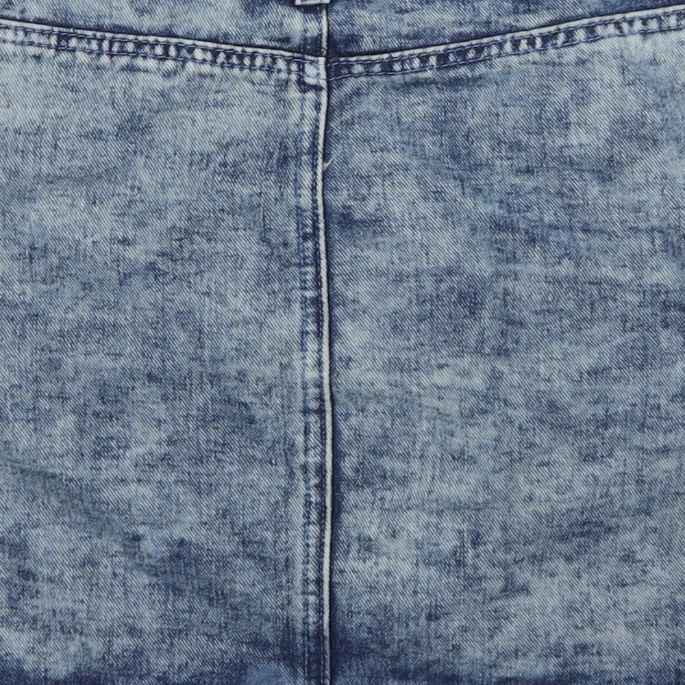 Boohoo Womens Black Denim A-Line Skirt Size 8