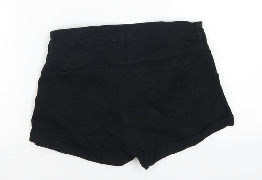 H&M Womens Beige Denim Mom Shorts Size 6