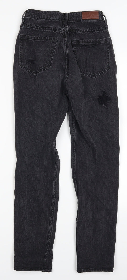 Hollister Womens Grey Denim Mom Jeans Size 23 in L27 in
