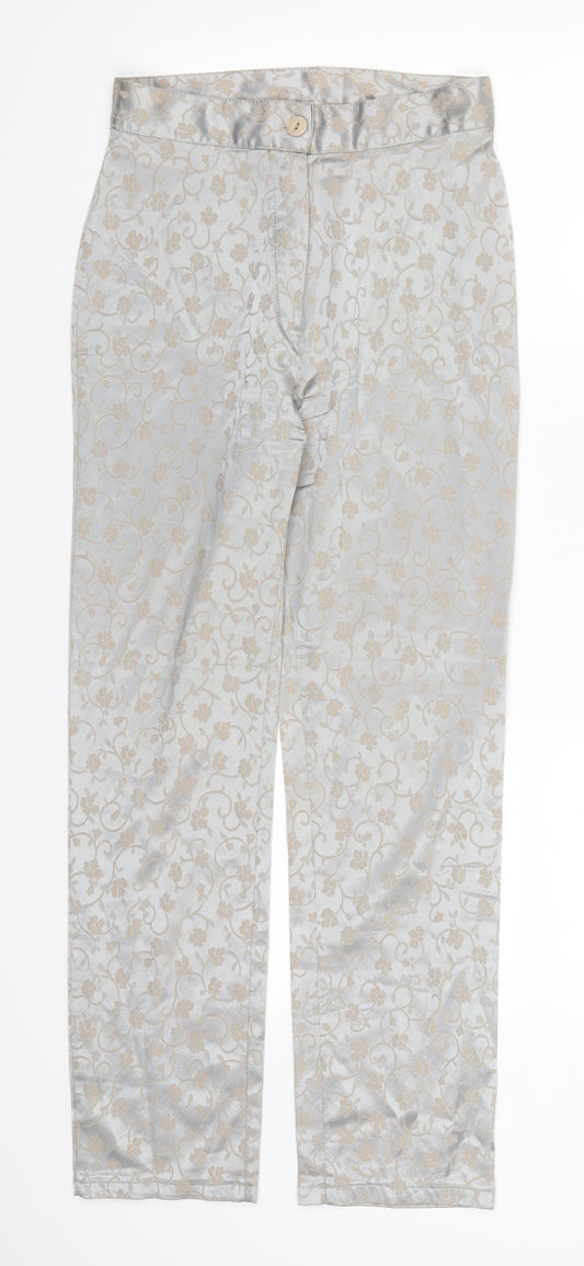 Womens UK Size 26 in Preworn Regular Fit Silver Trousers