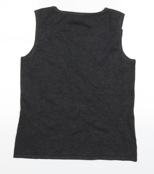 Womens UK Size M Cable & Gauge Grey Basic Tank