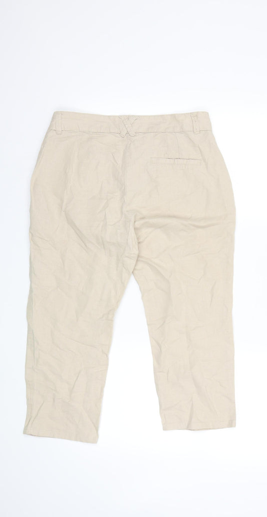 Bershka Womens Beige Trousers Size 10 L20 in