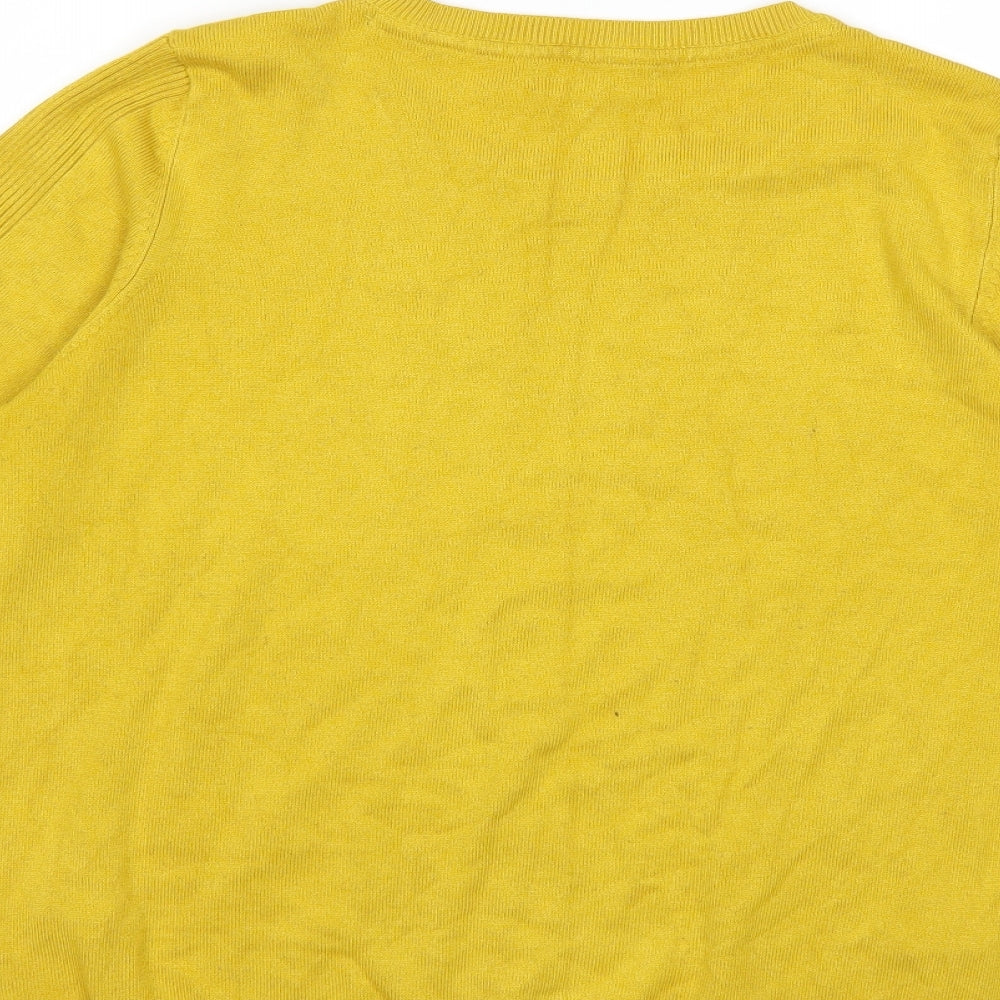 Red Herring Womens Yellow Pullover Jumper Size 16