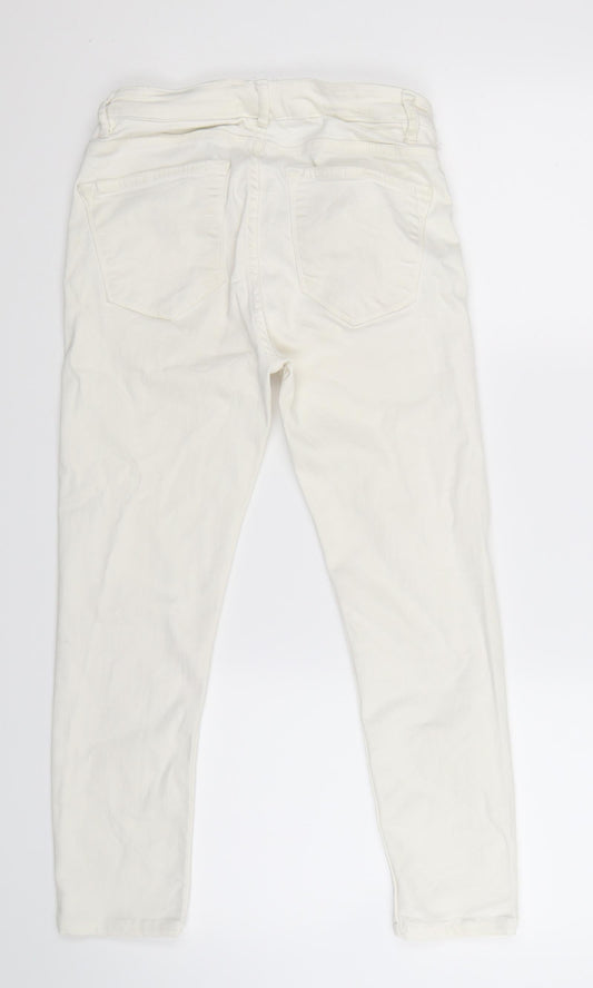Zara Womens White Denim Cropped Jeans Size 27 in L23 in