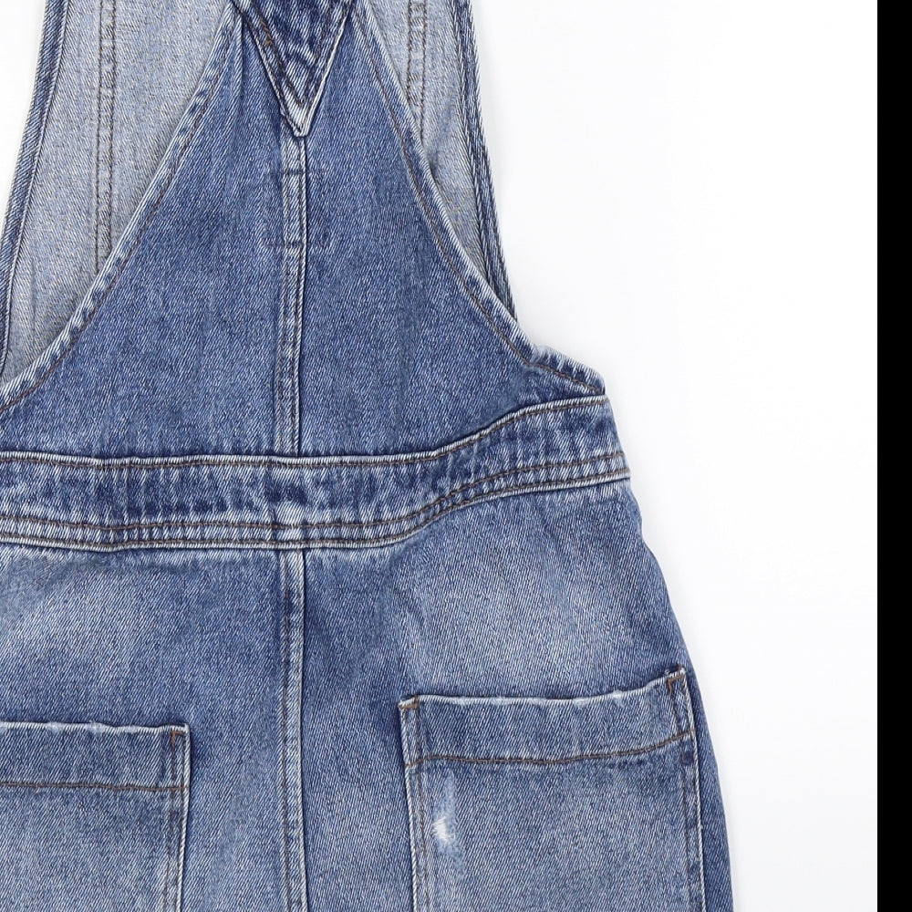 Denim Co Womens Blue Denim Dungaree One-Piece Size 8