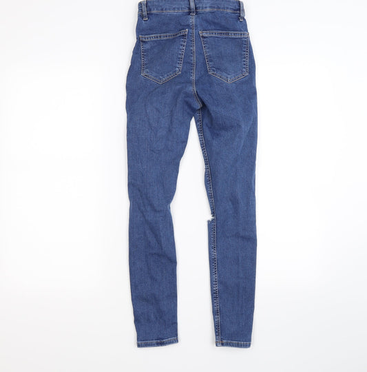 Topshop Womens Blue  Denim Skinny Jeans Size XS L30 in