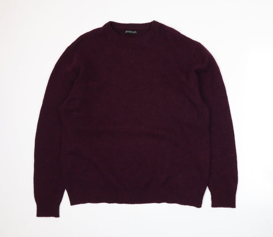 Avenue Womens Purple Knit Pullover Jumper Size M