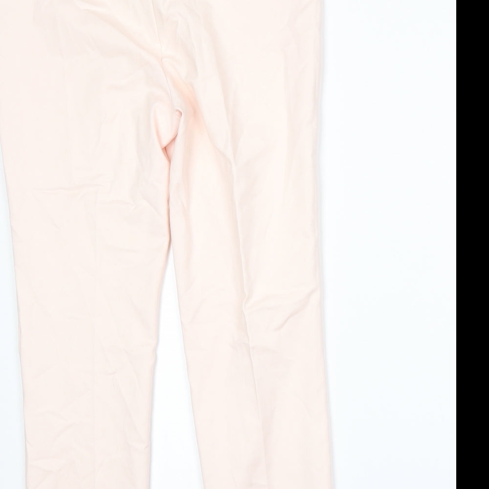 Womens UK Size 14 Papaya Regular Fit Pink Trousers