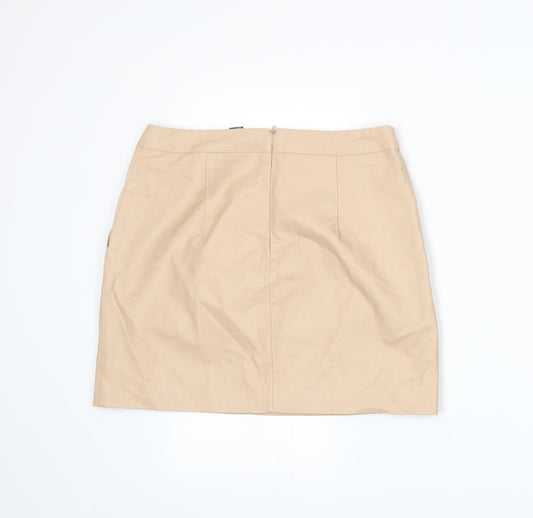 FOREVER 21 Womens Beige   A-Line Skirt Size M