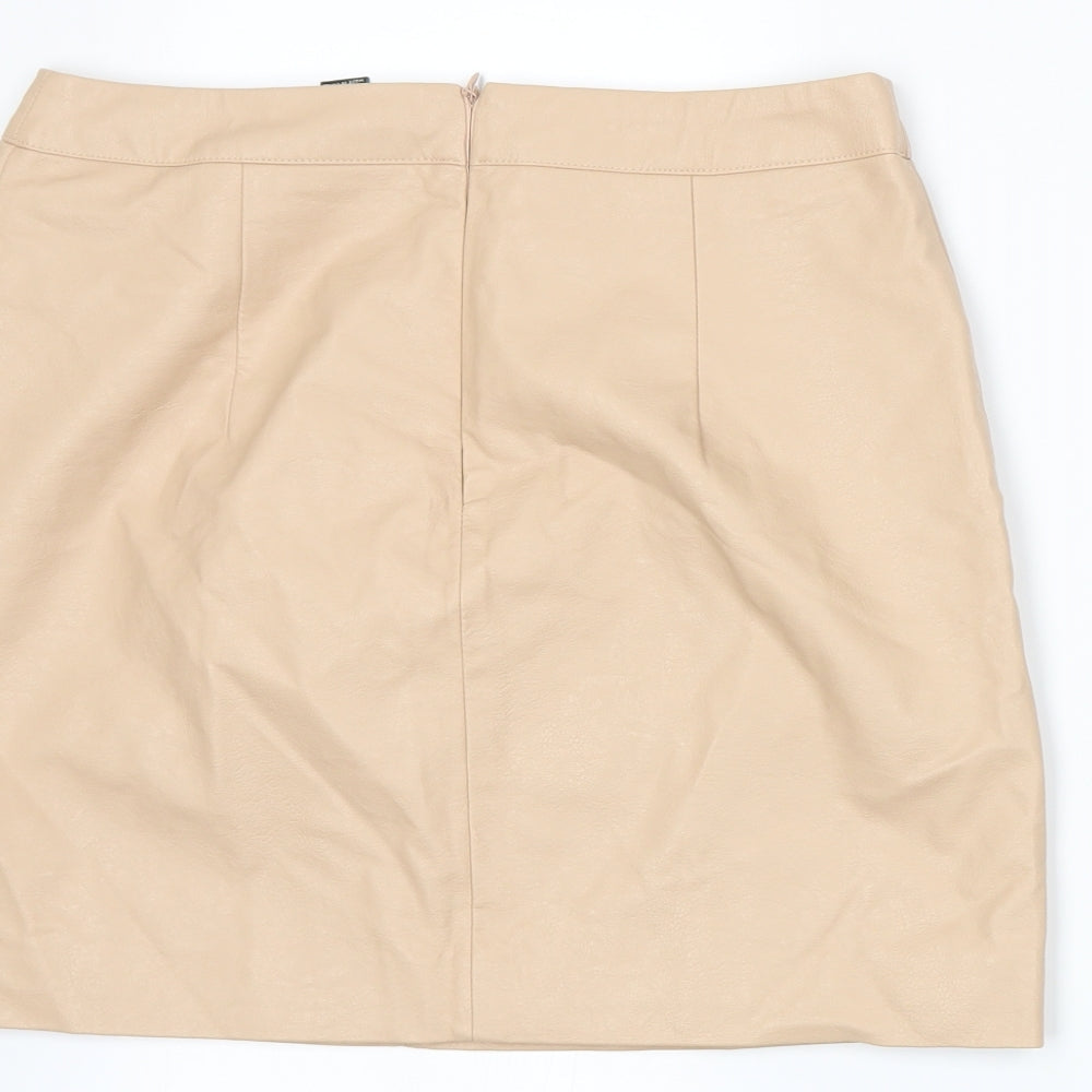 FOREVER 21 Womens Beige A-Line Skirt Size M